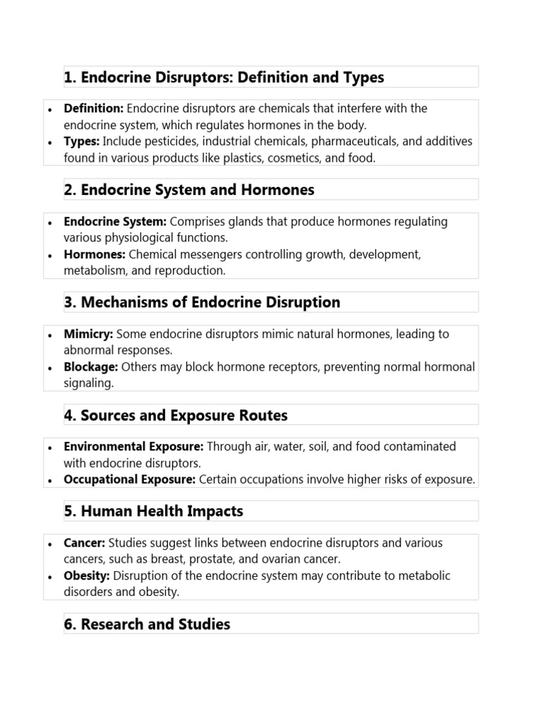 Endocrine Disruptors Definition and Types PDF Hormone Obesity