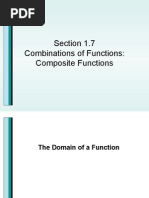 Section 1.7 Combinations of Functions: Composite Functions