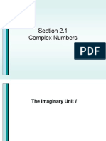 Section 2.1 Complex Numbers