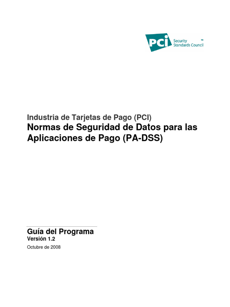 Pa-Dss Program Guide La-Es | PDF | Finanzas y dinero | Tecnología