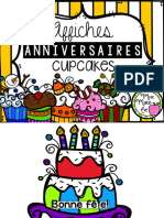 Anniversaires Affiches Cupcakes