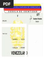 Medidas y partes de la cédula venezolana | PDF