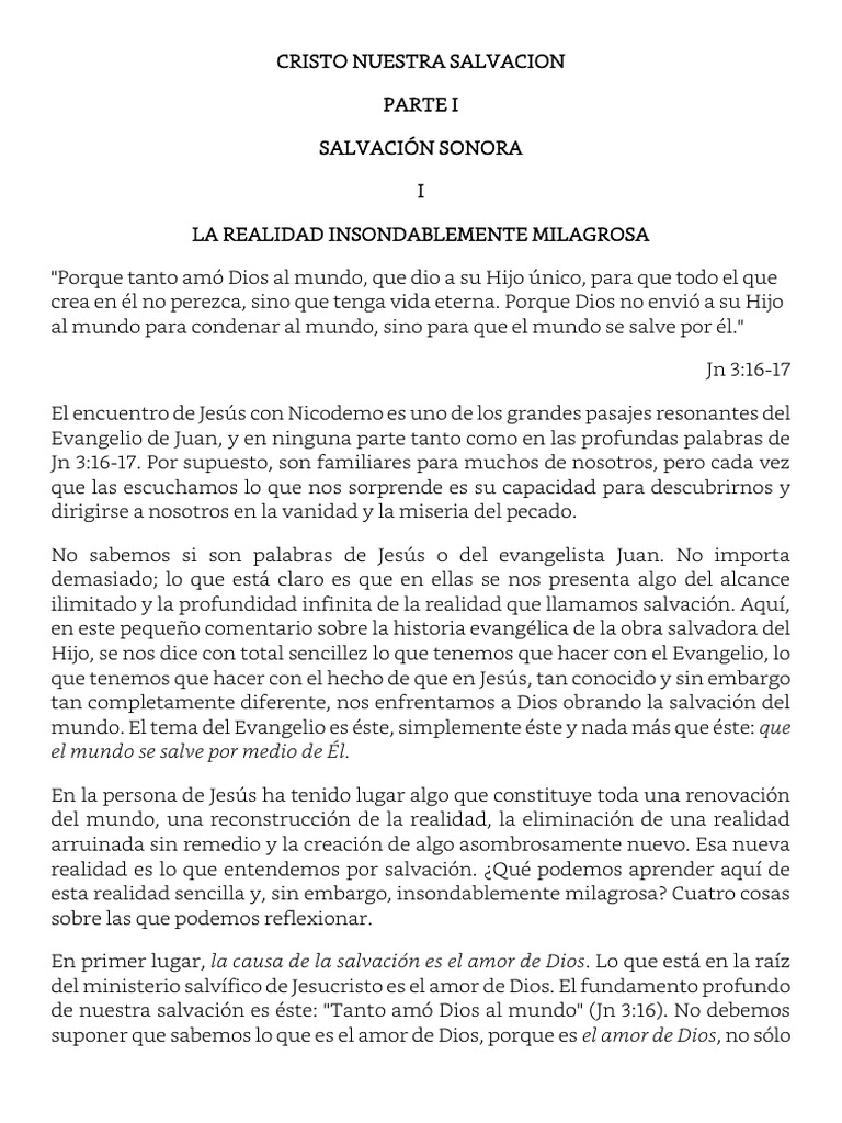 Amor de Dios y salvación eterna | PDF | Salvación | Amor