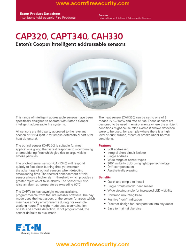 Cooper Sensors Datasheet - Non EU - 0 | PDF