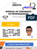 Manual de Comandos de Programação Open Roberta Lab