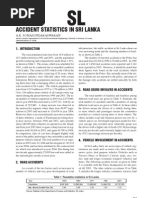 Accident Statistics in Sri Lanka: A.K. Somasundaraswaran