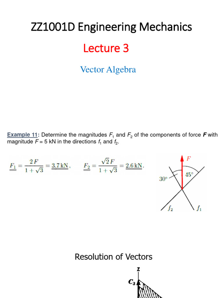 Lect3 - 08.09.2023 - Vector Algebra | PDF