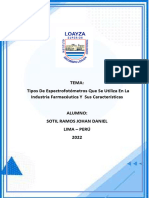 Tipos de Espectrofotómetros- Trabajo de Johan