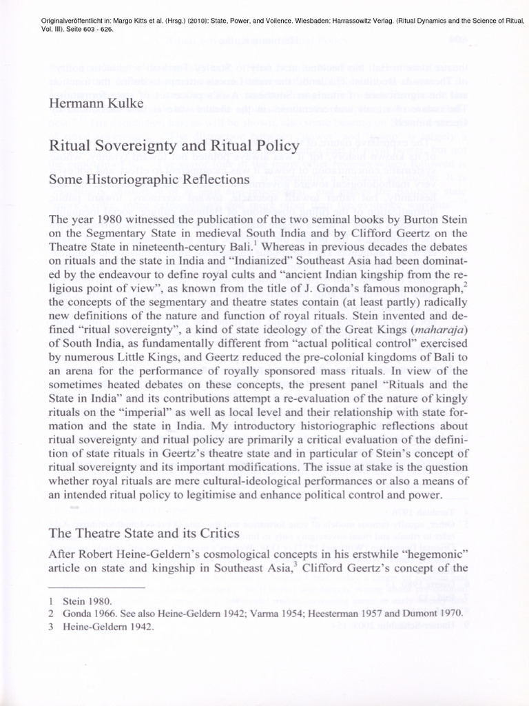 Ritual Sovereignty and Ritual Policy | PDF | Rituals | Bali