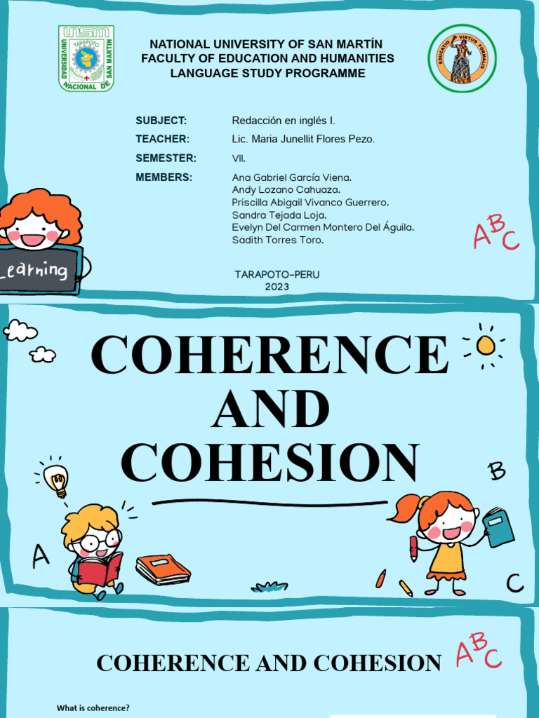 Coherence and Cohesion in Writing | PDF