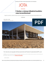 Rede Pede Que STF Declare o Sistema Tributário Brasileiro Como Inconstitucional