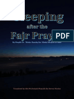 Sleeping After The Fajr Prayer