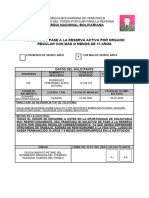 Formato Pase A La Reserva Activa Mas o Menos de 15 Años