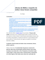 As Seis Profecias Da Bíblia A Respeito Da Vinda Do Senhor Jesus Foram Cumpridas