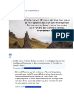 Confiance en L'éternel Dieu