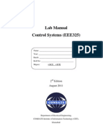 Lab Manual Control Systems (EEE325) : 2 Edition August 2011