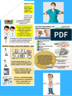 Azul Verde Ilustración Clínico Agradable Seguridad e Indicaciones General Salud Folleto