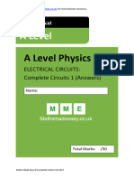 Httpsmmerevise - co.Ukappuploads201710AS Physics Electricity Complete Circuits Answers AQA Edexcel PDF