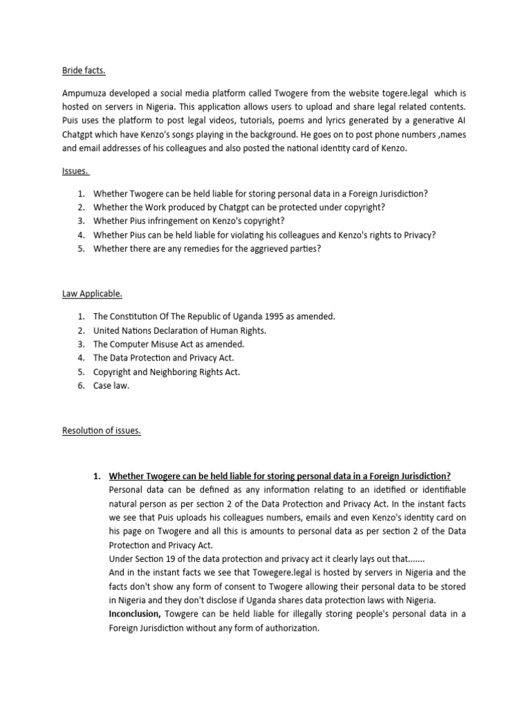 Cyber Law and Security in Uganda | PDF