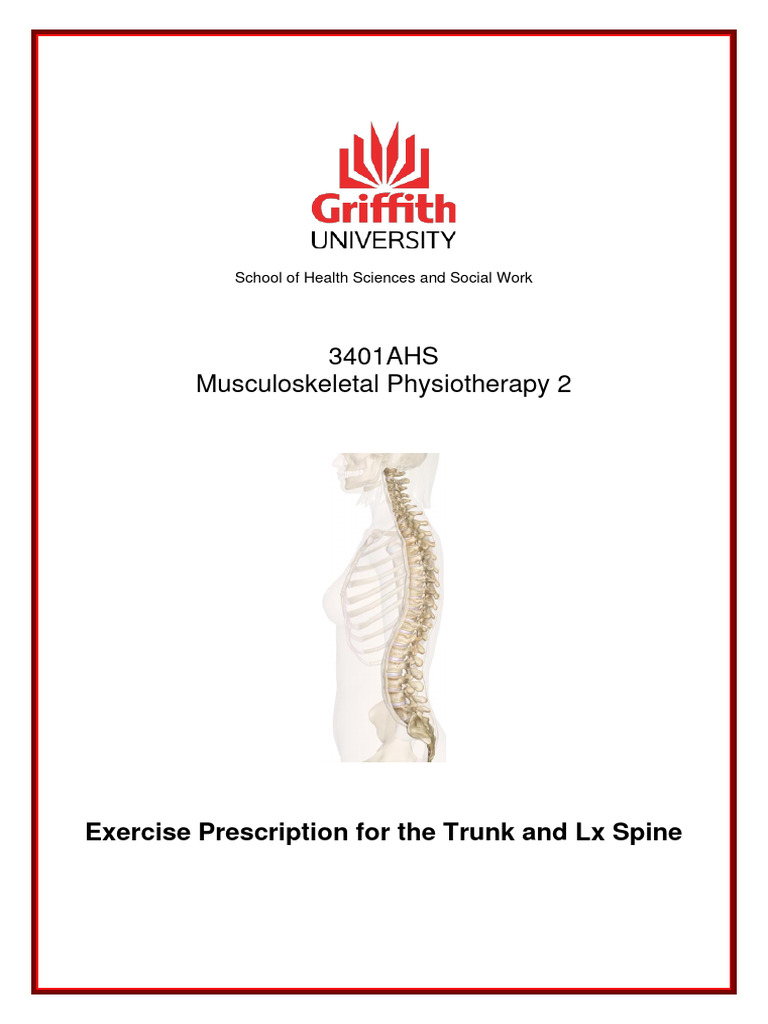 Exercise Prescription for Low Back Pain | PDF | Wellness