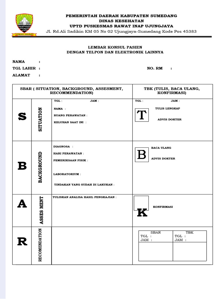 Sbar TBK | PDF