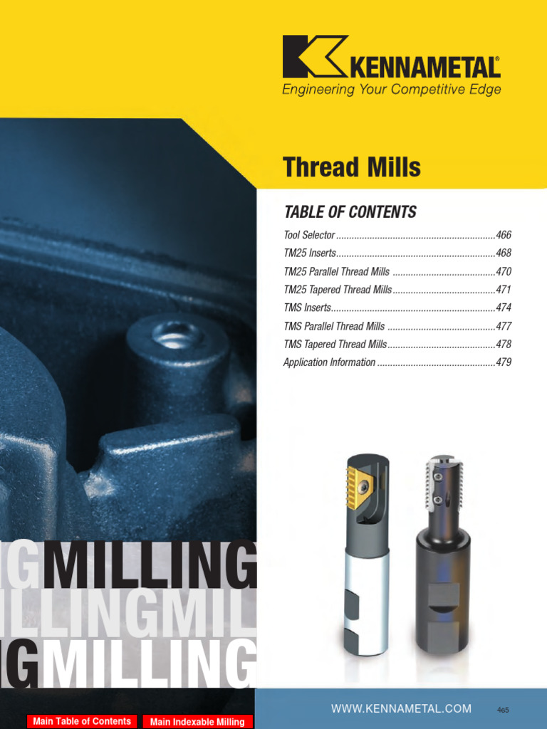 009 Thread Mills | PDF