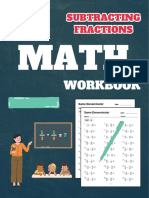 Subtracting Fractions Workbook