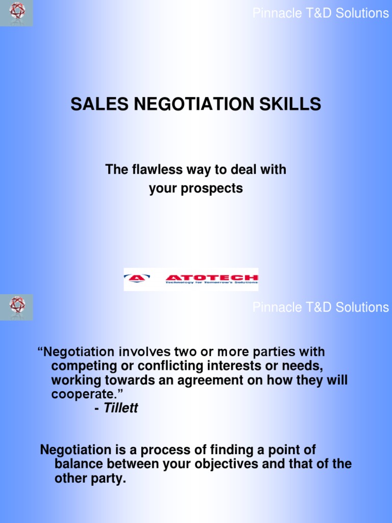 Sales Negotiation Skills for Success | PDF | Negotiation | Sales