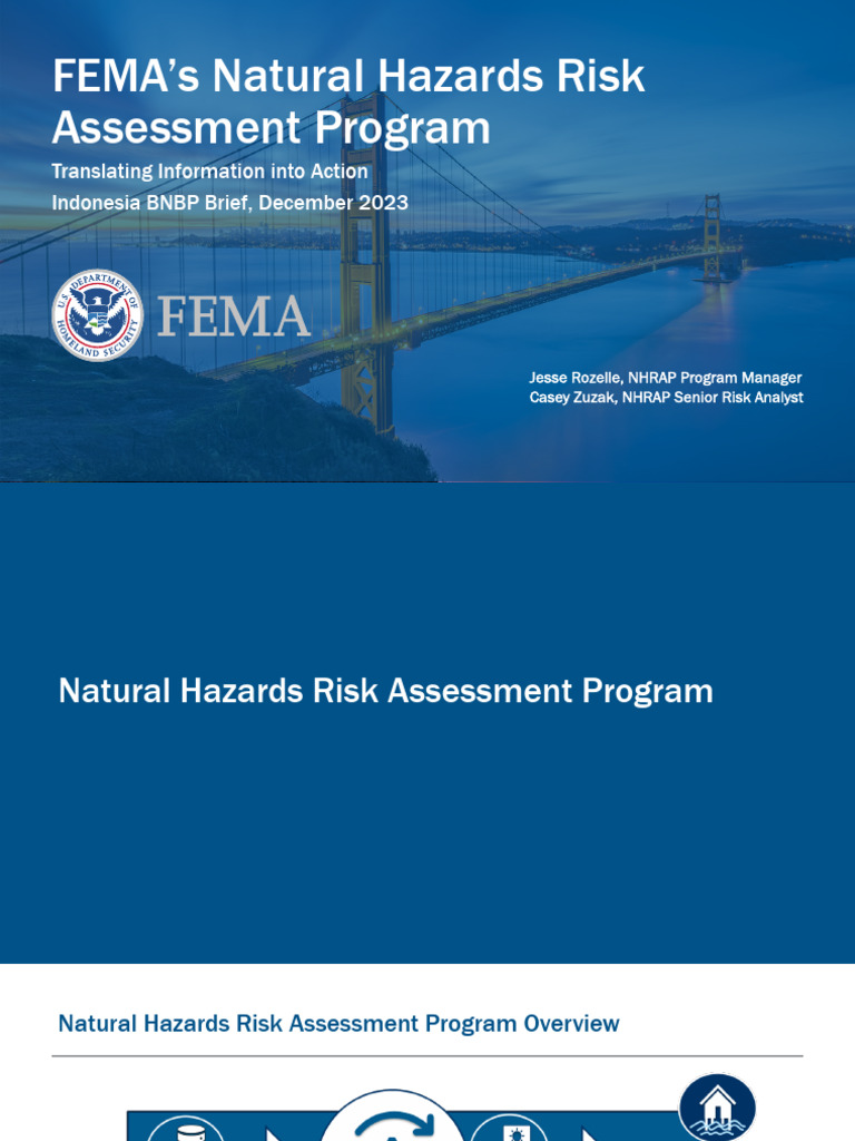 FEMA Natural Hazards Risk Assessment | PDF