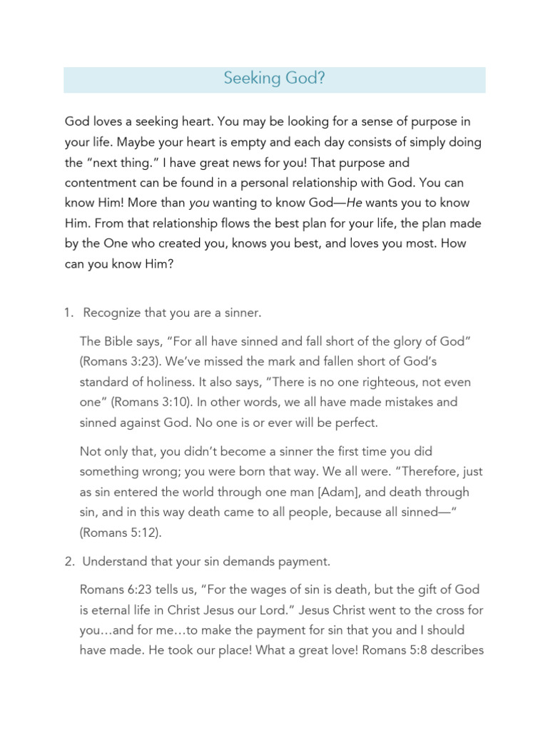 Seeking God Pdf