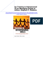 Test Bank For Training in Interpersonal Skills Tips For Managing People at Work 6th Edition Stephen P Robbins