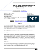 A Narrative Review The Impact of Servant Leadership On Educational Leadership Practices and Teacher Empowerment