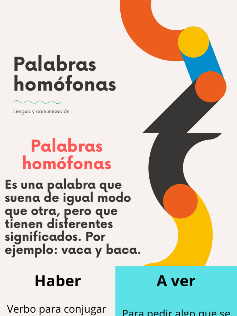 Palabras Homófonas | PDF