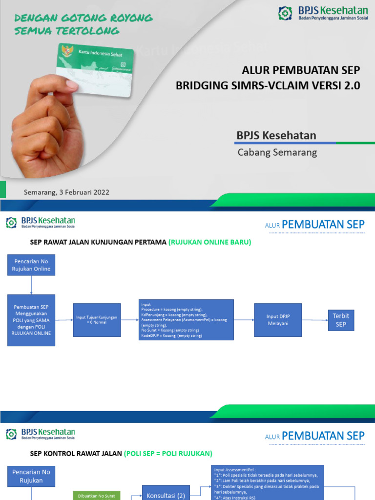 Alur Pembuatan Sep Bridging Simrs-Vclaim Versi 2.0 | PDF