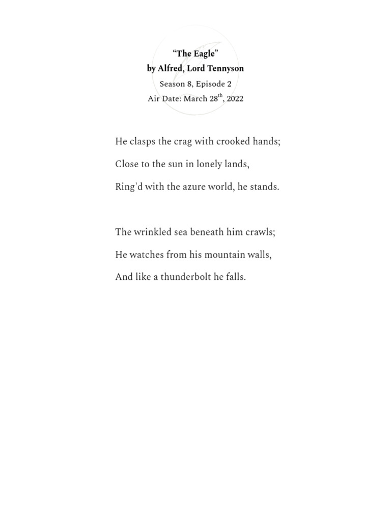 TheEaglebyAlfredLordTennyson PDF