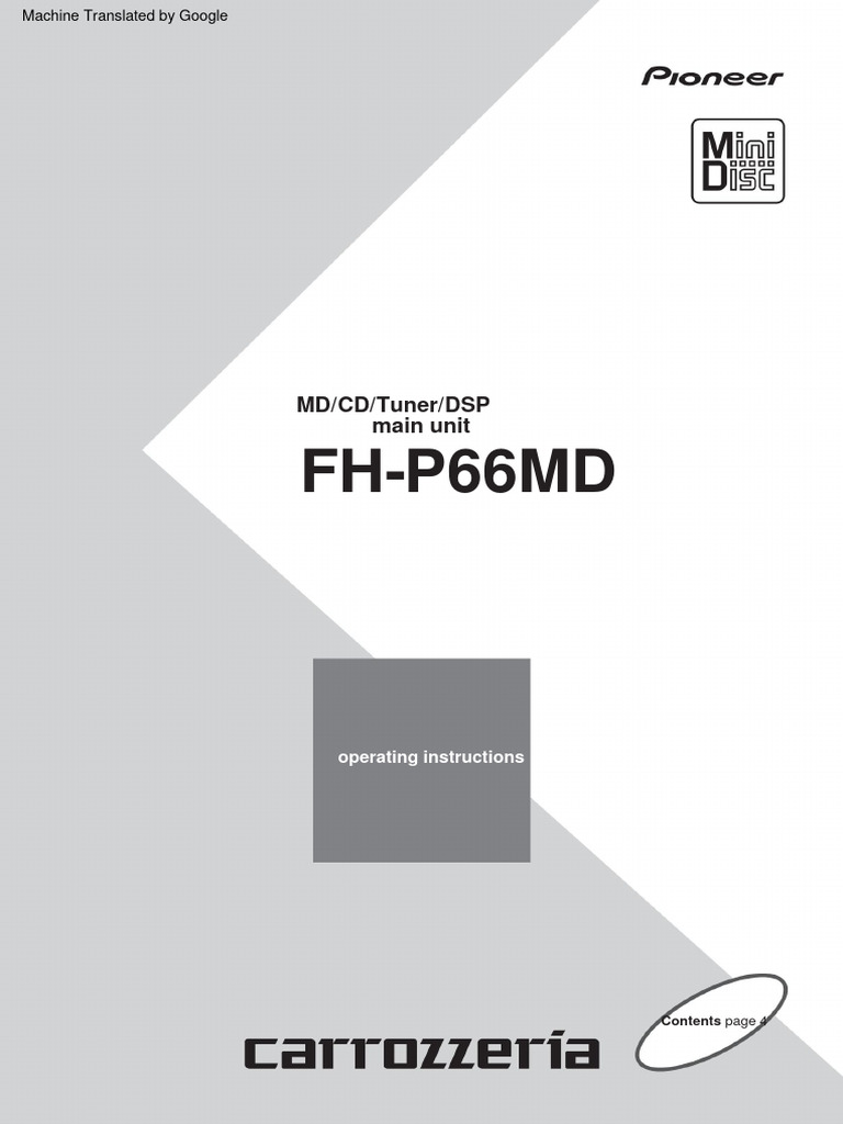 FH-P66MD Operating Instructions | PDF | Compact Disc | Equalization (Audio)