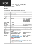 Rancangan Perlaksanaan Aktiviti (Rpa) : (Taska Permata NCDRC Upsi) | PDF