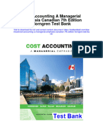 Cost Accounting A Managerial Emphasis Canadian 7th Edition Horngren Test Bank