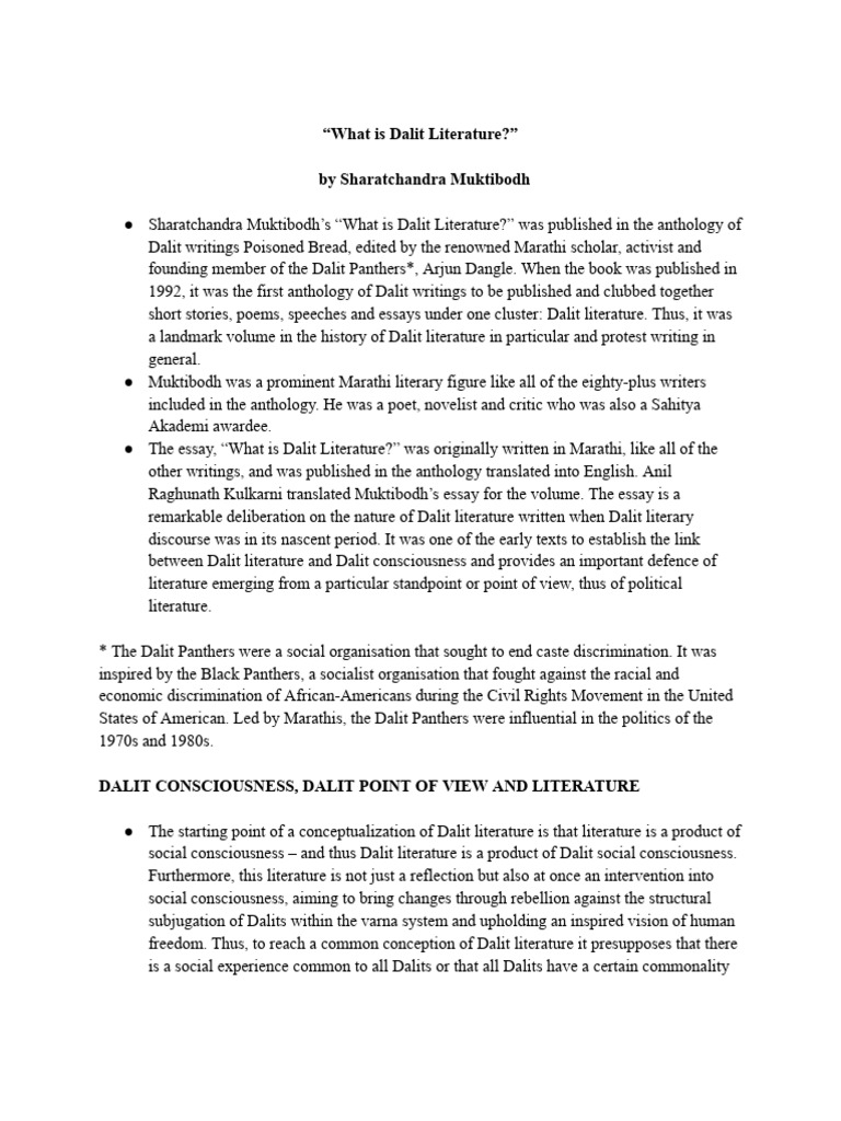 What Is Dalit Literature