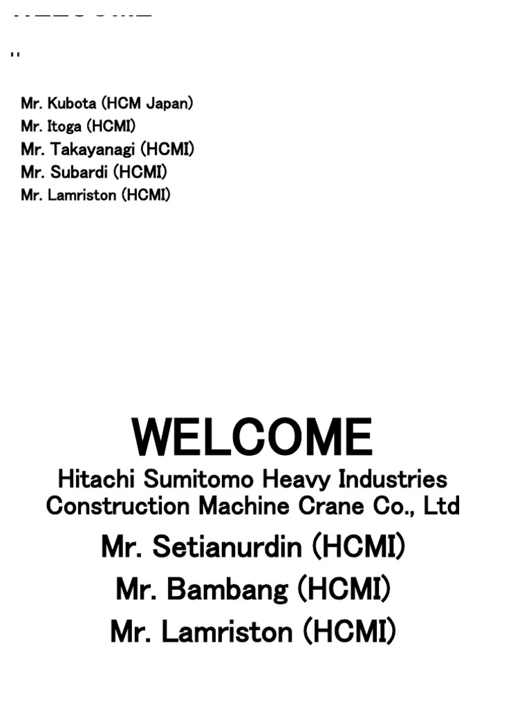 Welcome Message for HCM and Caterpillar | PDF