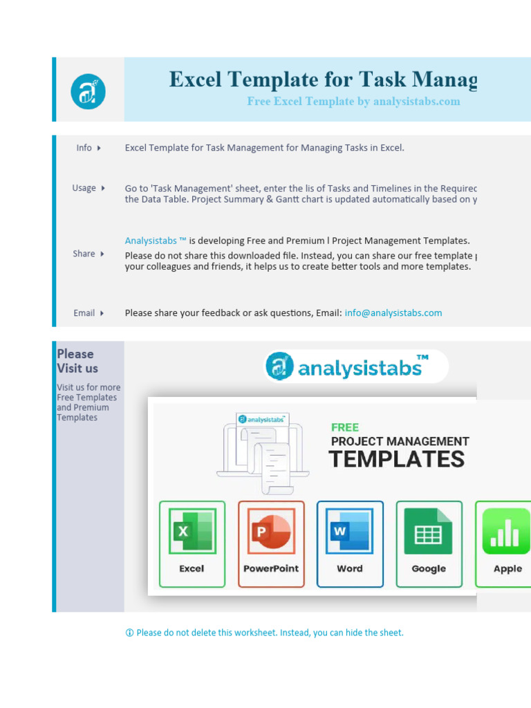 Task Management Template | PDF