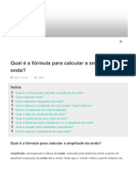 Qual É A Fórmula para Calcular A Amplitude Da Onda?