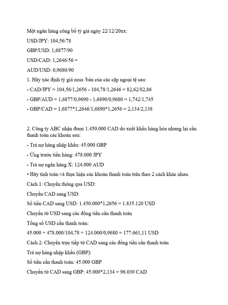 Đồng CAD Sang USD - Hướng Dẫn Toàn Diện và Cập Nhật Tỷ Giá Mới Nhất