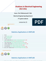 MATLAB 2elec Lec7 Statistics