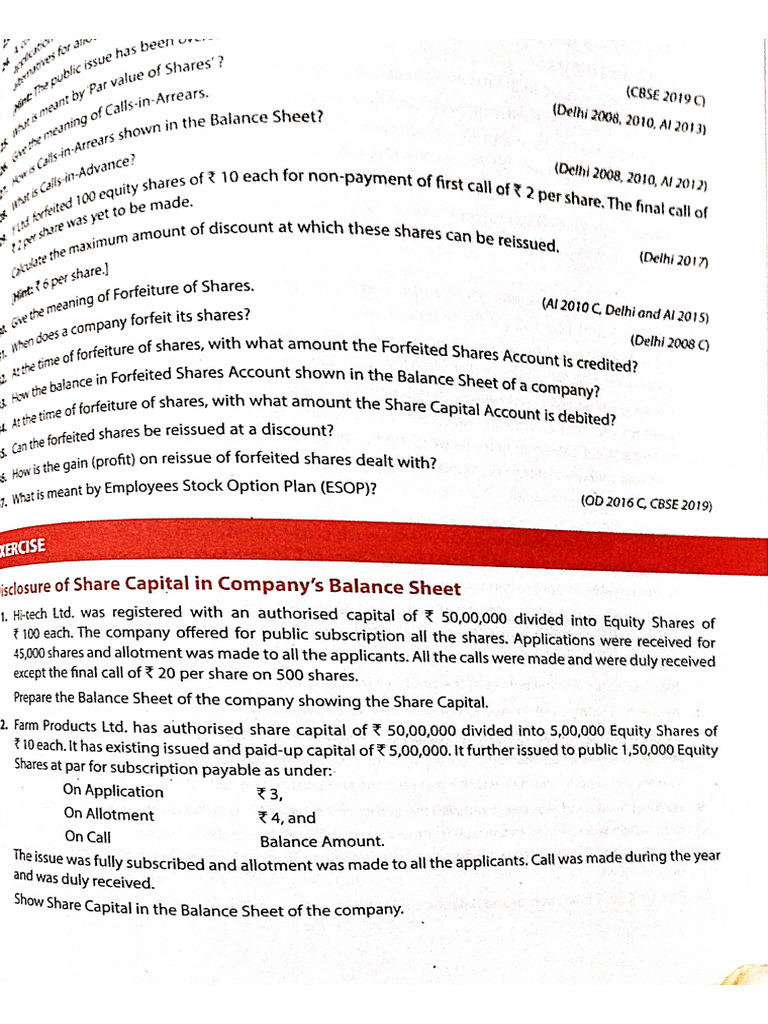 Company CH 1 Issue of Share | PDF
