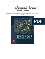 Leadership Enhancing The Lessons of Experience 8th Edition Test Bank Richard Hughes