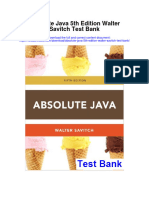 Absolute Java 5th Edition Walter Savitch Test Bank