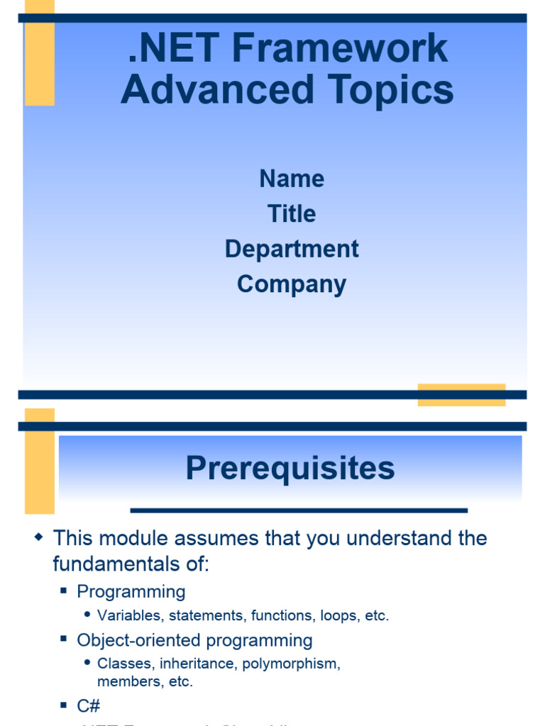Framework Advanced Topics | PDF