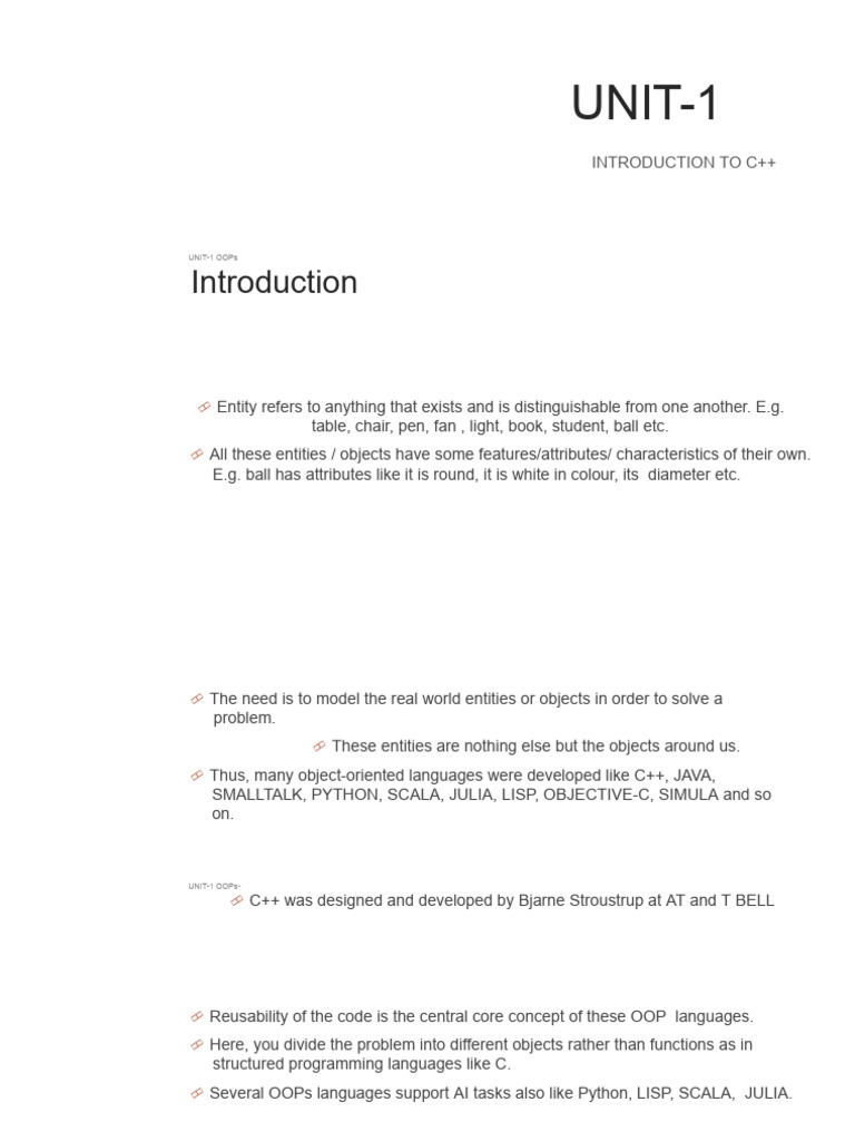Oops C++ Notes | Download Free PDF | Object Oriented Programming | C++