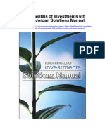 Fundamentals of Investments 6th Edition Jordan Solutions Manual